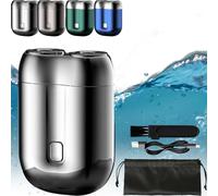 New Model Mini Dual-Head Electric Shaver,Mini Portable Electric Shaver,2025 New Model Mini Dual-Head Electric Shaver,Dual Head Electric Razor,Mini Shavers for Men (Silver)