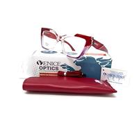 New Model Occhiali da Lettura donna ESCLUSIVO Vintage ultima moda "STREEP", Visione Chiara (Rosso, +3.00)