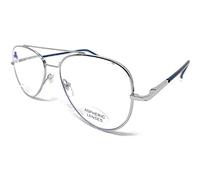New Model Occhiali da Lettura ESCLUSIVO ultima moda UNISEX Anti Luce Blu Uomo e Donna Computer Glasses "PILOT", Visione Chiara (Blu - Argento, 0.00)