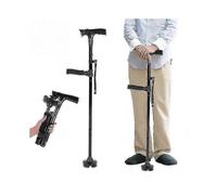 New Models Collapsible Telescopic Folding Cane Elder Cane Led with Alarm Walking Trusty Sticks Elder Crutches for Mothers The Elder Fathers