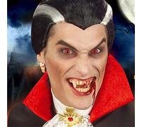 New Modern Vampire Cosplay Dracula Parrucca Nero Bianco Miscelazione di colori Parrucca sintetica corta Halloween Party Cosplay Uomini Parrucca da vampiro