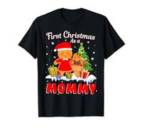 New Mom Christmas Costume First Christmas As a Mommy Maglietta