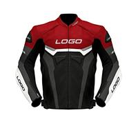 New Motorbike Leather Racing Celer Red CE Level 2 Armor Real Cowhide Jacket