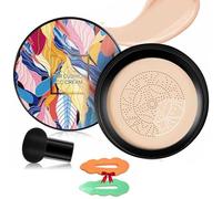 New Mushroom Head Air Cushion CC Cream,2024 Upgrade Air Cushion CC Cream Mushroom Head,BB Cream Face Make Up,Long-Lasting Matte Waterproof Moisturizing Concealer (Brighten)