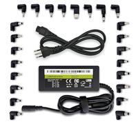 new net - Alimentatore Caricatore Caricabatteria Universale per Notebook Compatibile con Fujitsu [15-20V / 3-4A / 65W Max / 24 connettori]