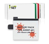 new net - Batteria di Ricambio Compatibile con GoPro Modello Hero 4 Black Silver 4+ HD Hero 4 Black/Silver Music Surf Edition Adatta Alte Temperature [1100mAh 3.8V]