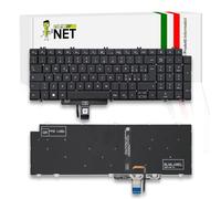 new net - Tastiera Compatibile con dell Precision 3560, 3561, 3570, 3571, 3580, 3581, 7670, 7680, 7770, 7780 [Senza Frame - Colore Tasti Nero - Retroilluminata - Italiana]
