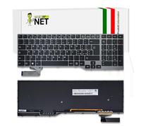 new net - Tastiera Compatibile con Fujitsu CP629313-04, MP-12S9610JD85W [Frame Nero - Retroilluminata - Layout ITA]