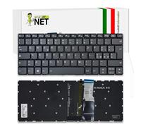 new net - Tastiera Compatibile con Lenovo IdeaPad 520S-14IKB (Type 80X2, 81BL), S130-14IGM (Type 81J2), 330-14IGM (Type 81D0) [Senza Frame - Colore Tasti Grigio - Retroilluminata - Italiana]