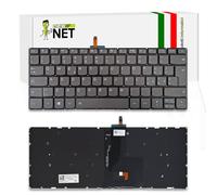 new net - Tastiera Compatibile con Lenovo NSK-BZBBN, PC4CPB-IT, PK1314D2B11, PC4CPB-ITA [Senza Frame - Colore Tasti Grigio - Senza trackpoint - Retroilluminata - Italiana]