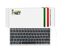 new net - Tastiera Compatibile con Notebook HP EliteBook 820 G3 X3W54PP X3X67PC X4A25UC X4A27UC X4A32UC X4A32UCR X4A45UC X4A65UC [Frame Silver - Trackpoint - Retroilluminata - Layout ITA]
