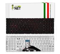 new net - Tastiera Compatibile con Notebook HP OMEN 15-dc1877nl, 15-dc1894nl, 15-dc1900nl, 15-dc1901nl, 15-dc1902nl [Senza Frame - Colore Tasti Nero - Retroilluminata Rossa - Layout ITA]