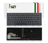new net - Tastiera Compatibile con Notebook HP ZBook 14u G5 2ZC00ETR 2ZC01EA 2ZC01ET 2ZC01EAR 2ZC02EA 2ZC01ETR 2ZC02EAR 2ZC02ET [Frame Dark Gray - Trackpoint - Retroilluminata - Italiana]
