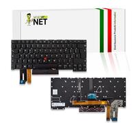 new net - Tastiera Compatibile con Notebook Lenovo ThinkPad X1 Extreme 1st Gen (Type 20MF, 20MG) [Senza Frame - Colore Tasti Nero - Trackpoint - Retroilluminata - Italiana]