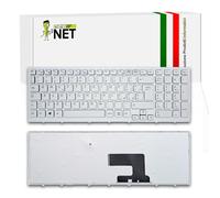 new net - Tastiera Compatibile con Sony VAIO VPC-EH2BFX/P, VPC-EH2BFX/W, VPC-EH2BGG/B, VPC-EH2BGA/B, VPC-EH2C0E, VPC-EH2BGN/B, VPC-EH2C5E, VPC-EH2CFX, VPC-EH2CFX/B [Frame Bianco - Italiana]