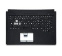 new net - Top Case Palmrest con Tastiera Compatibile con ASUS TUF FX705, FX705GD, FX705GE, FX705GM [Frame Nero - Senza touchpad - retroilluminata RGB - Italiana]