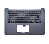 new net - Top Case Palmrest con Tastiera Compatibile con ASUS VivoBook 15 X510 X510QA, X510QR, X510UA, X510UAD, X510UAO, X510UAR [Frame Grigio - Senza touchpad - Italiana]