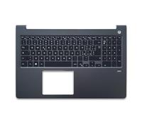 new net - Top Case Palmrest con Tastiera Compatibile con dell 0FCN57, FCN57 [Frame Nero - Retroilluminata - Senza touchpad - Italiana]