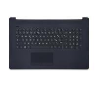 new net - Top Case Palmrest con Tastiera Compatibile con HP 17-by0000nl, 17-by0004nl, 17-by0007nl, 17-by0008nl, 17-by1000nl, 17-by1002nl, 17-by1003nl [Frame Nero - con touchpad - Italiana]