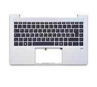 new net - Top Case Palmrest con Tastiera Compatibile con HP 440 G8, 445 G8 [Frame Silver - Retroilluminata - Senza touchpad - Italiana]