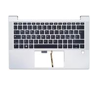 new net - Top case Palmrest con tastiera compatibile con HP EliteBook 630 G9 [Frame Argento - Retroilluminata - senza touchpad - Layout ITA]
