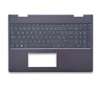 new net - Top Case Palmrest con Tastiera Compatibile con HP Envy x360 15-bq100nl, 15-bq101nl, 15-bq102nl, 15-bq103nl [Frame Marrone - Retroilluminata - Senza touchpad - Italiana]