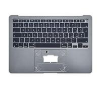 new net - Top Case Palmrest con Tastiera Compatibile con MacBook Air M1 13" A2337 2020, EMC 3598, MacBookAir10,1 [Frame Grigio - Retroilluminata - Senza touchpad - Layout ITA]