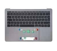 new net - Top case Palmrest con tastiera compatibile con MacBook Pro 13" A1708 2016, EMC 2978, MacBookPro13,1 [Frame Grigio - Retroilluminata - senza touchpad - Italiana]