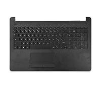 new net - Top Case Palmrest con Tastiera Compatibile con Notebook HP 255 G6 4HV07UT 4JA66PA 4JA67PA 4JA70PA 4LT20ES 4LT47ES 4NY69UP 4QW03EA 4QW04EA [Frame Nero - con touchpad - Italiana]