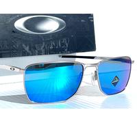 NEW Oakley EJECTOR Occhiali da Sole Satin Chrome PRIZM Sapphire 4142-04