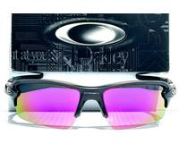 NEW Oakley FLAK 2.0 Matte Black Polarized Lenti Galaxy Violet Occhiali 9188