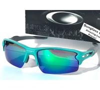 NEW Oakley FLAK 2.0 Matte Pacific Green Occhiali da Sole Polarized 9188