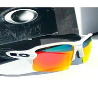NEW Oakley FLAK 2.0 WHITE Galaxy Ruby Polarized Occhiali da Sole 9188