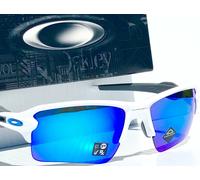 NEW Oakley FLAK 2.0 XL BIANCO Con Lenti Prizm Sapphire Blue 9188-94