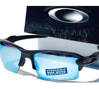 NEW Oakley Flak 2.0 XL Nere Opache Lenti Blu Polarizzate Deep Water H2O