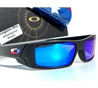 NEW Oakley GASCAN Nero Opaco Occhiali Polarizzati Galaxy Blue 9014-40