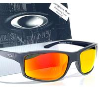 NEW Oakley GIBSTON Matte Black Occhiali da Sole Polarizzati Galaxy Ruby 9449-15