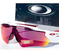 NEW Oakley RADAR EV PATH Occhiali da Ciclismo White Red PRIZM ROAD 9208-05