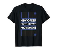 New Order Movement Fact 50 Maglietta, Uomo, Nero, 6XL