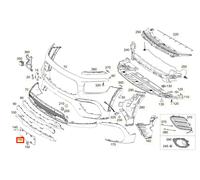 NEW Originale Mercedes-Benz GLB X247 Front AMG Portatarga Paraurti Anteriore