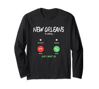 New Orleans Chiama e Devo Andare in Louisiana in Viaggio Maglia a Manica