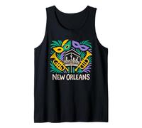 New Orleans e Mardi Balcone Gras Jazz Design Canotta