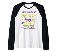 New Orleans Girls Trip 2026 Bachelor Besties Party Matching Maglia con Maniche Raglan