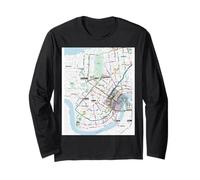 New Orleans Transit System Travel Art USA Maglia a Manica