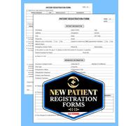 New Patient Registration Forms: Medical Patient Intake Logbook for Doctors, Clinics & Healthcare Practices | Personal, Insurance & Medical History Records | 60 Forms