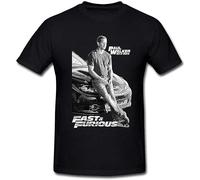 New Paul Walker Street Racing Fast Furious T-Shirts Mens Black Shirts Black S