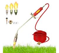 New Propane Torch Weed Burner Kit, 30/35/50mm Nozzle Flame Weeder, Dual Switch High Output Portable Weed Burner Kit, Multi-Surface Tool for Gardens, Driveways, Ice Removal (5m Tube, Type 35)