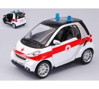 NEW RAY 1/24 SMART FORTWO CROCE ROSSA ITALIANA MODELLINO STATICO DIECAST