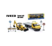 New-Ray NWR16163 Iveco Daily Roll -Off Die Cast con New Holland Scala 1:32