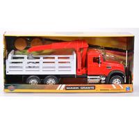 New Ray MACK GRANITE TRUCKFARM RED TRAILER WHITE PLASTICA 1:18